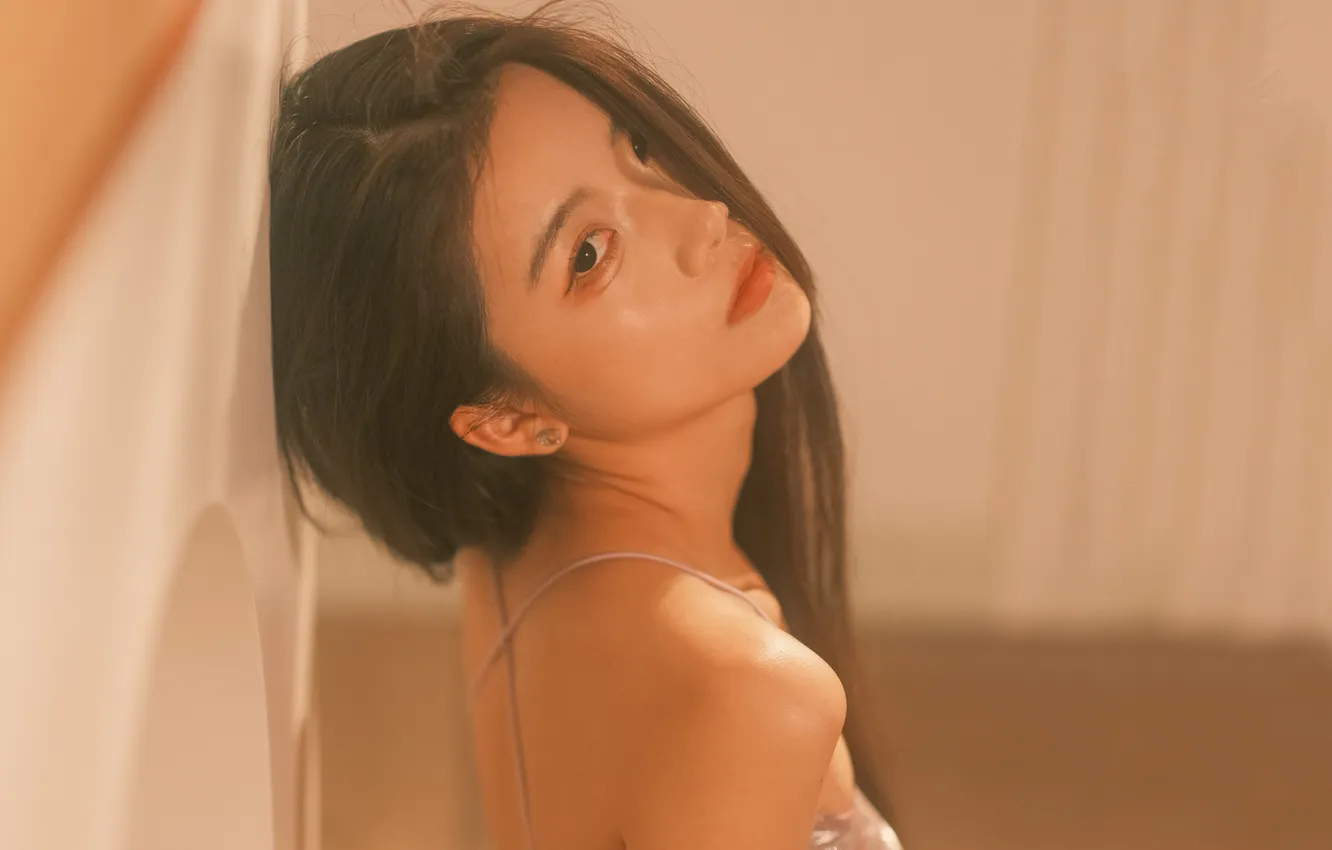 Photo wallpaper woman, beautiful, model, pretty, asian, cute, Petite, indoor