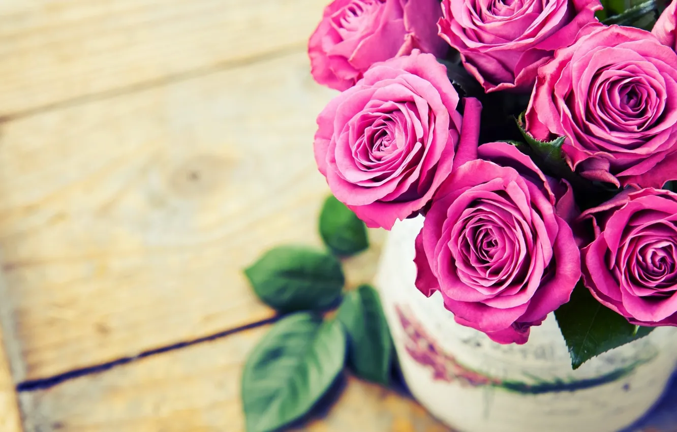 Photo wallpaper background, roses, bouquet, pink
