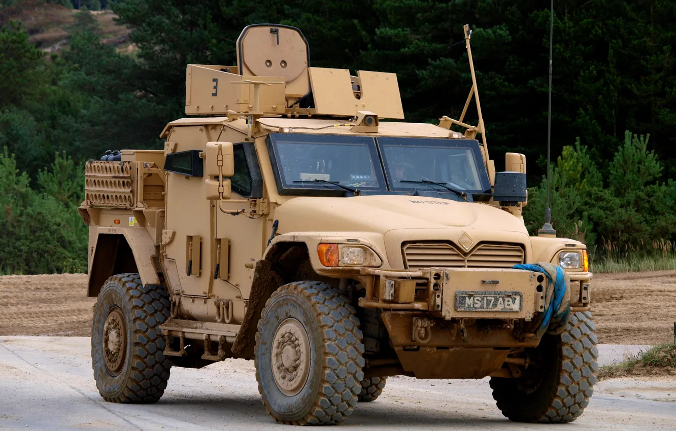 Photo wallpaper combat, American, armored car, modification, Of UK armed forces, MXT-MVA, «Husky»