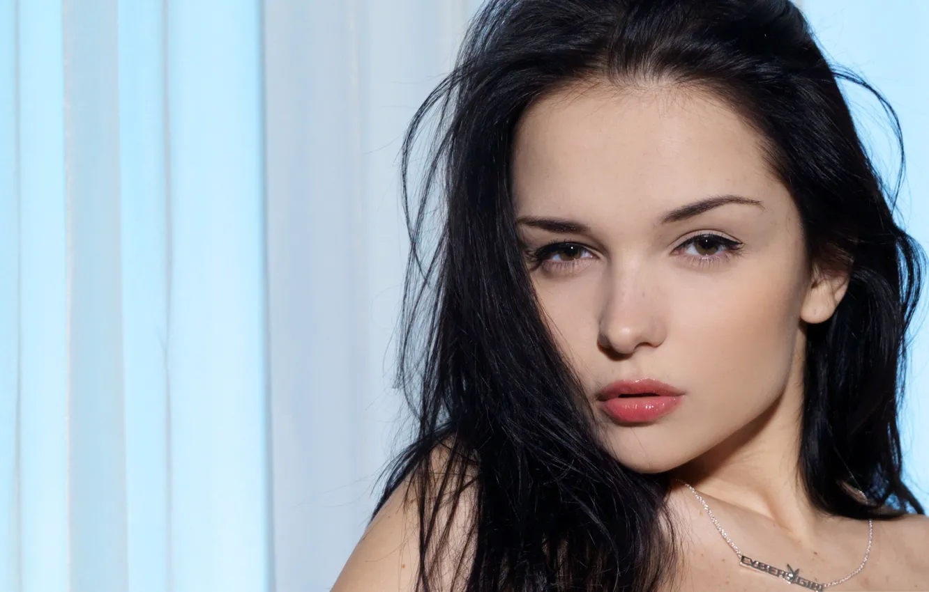 Photo wallpaper look, face, model, brunette, Katie Fey, Eugene, Diordiychuk