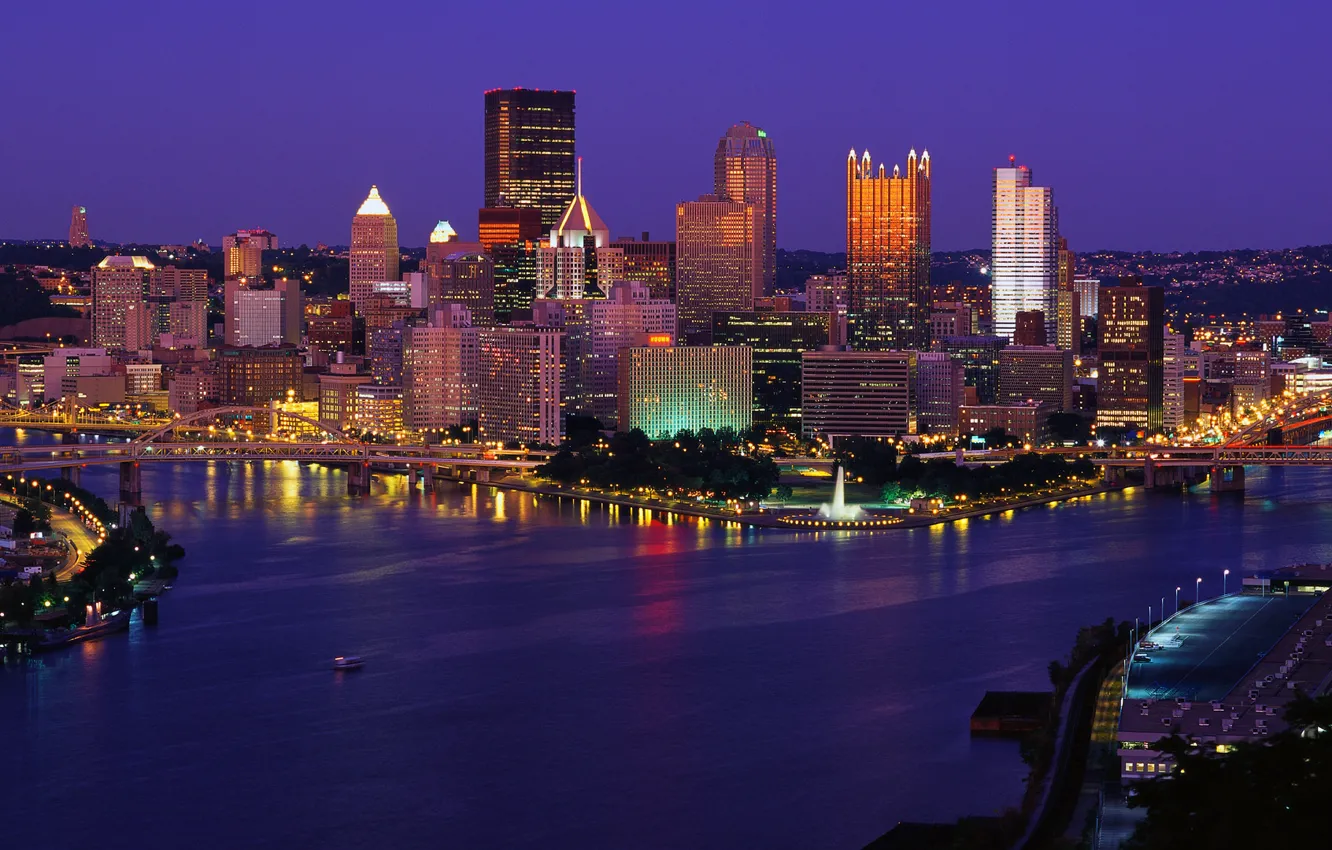 Photo wallpaper city, the city, USA, Pennsylvania, Pittsburgh