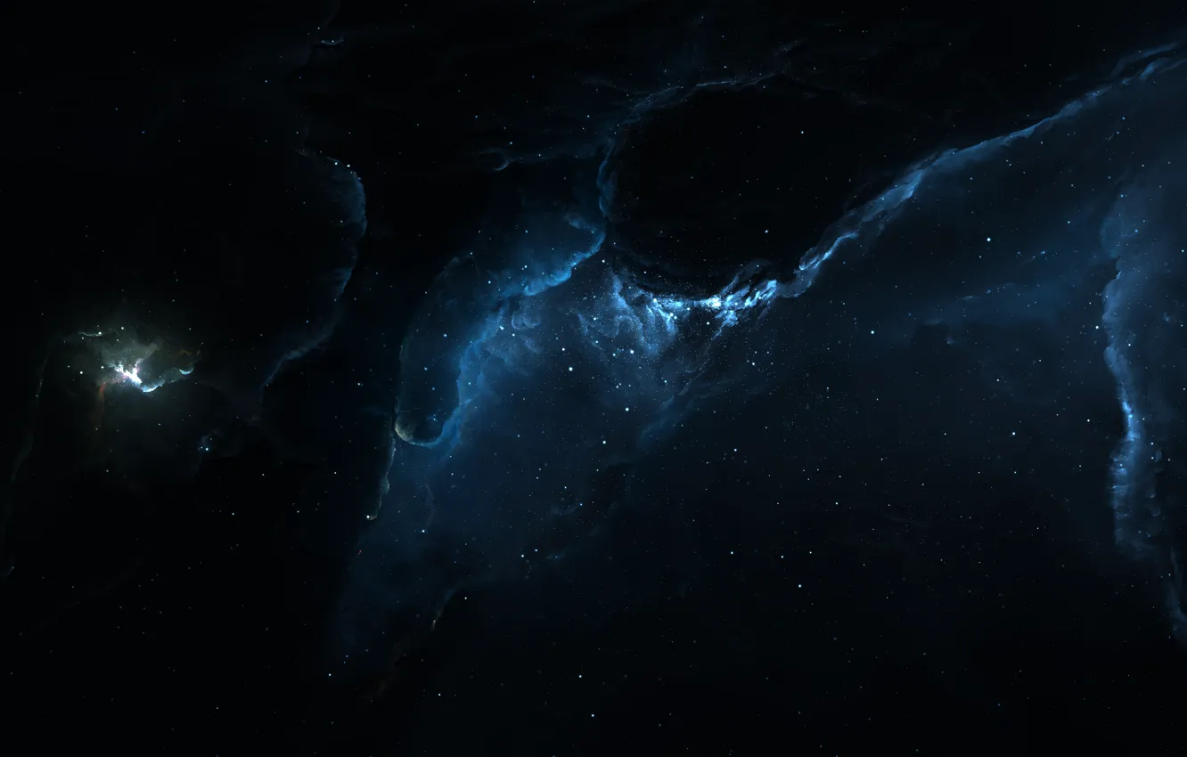 Photo wallpaper space, stars, nebula, fiction, art, space, fantasy, nebula