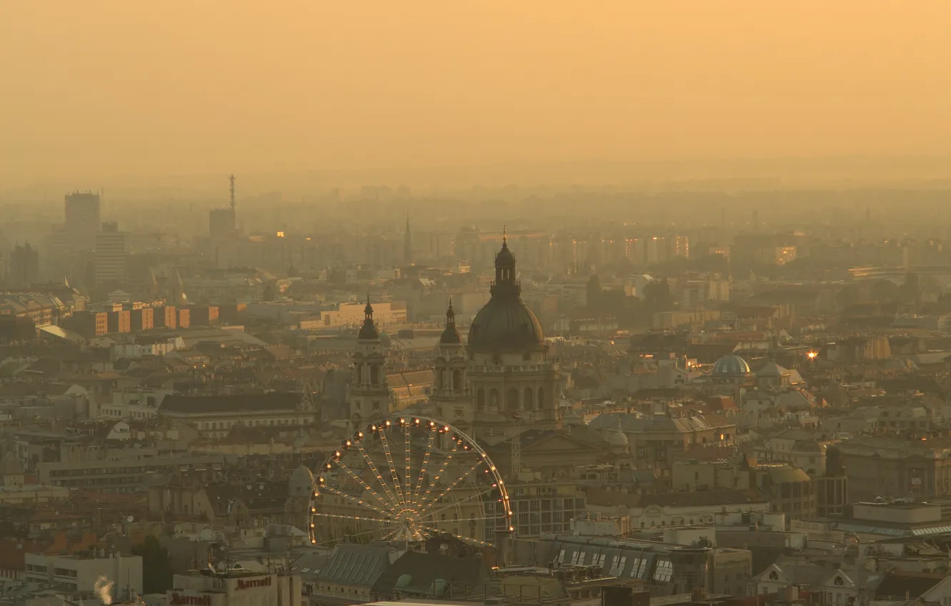 Photo wallpaper the city, morning, Budapest