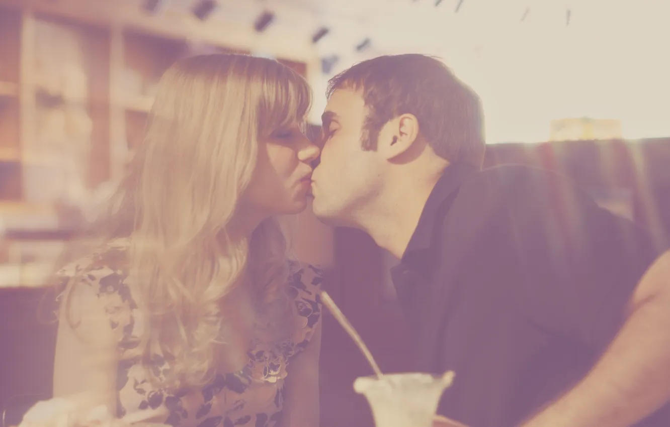 Photo wallpaper love, photo, mood, woman, kiss, male, it