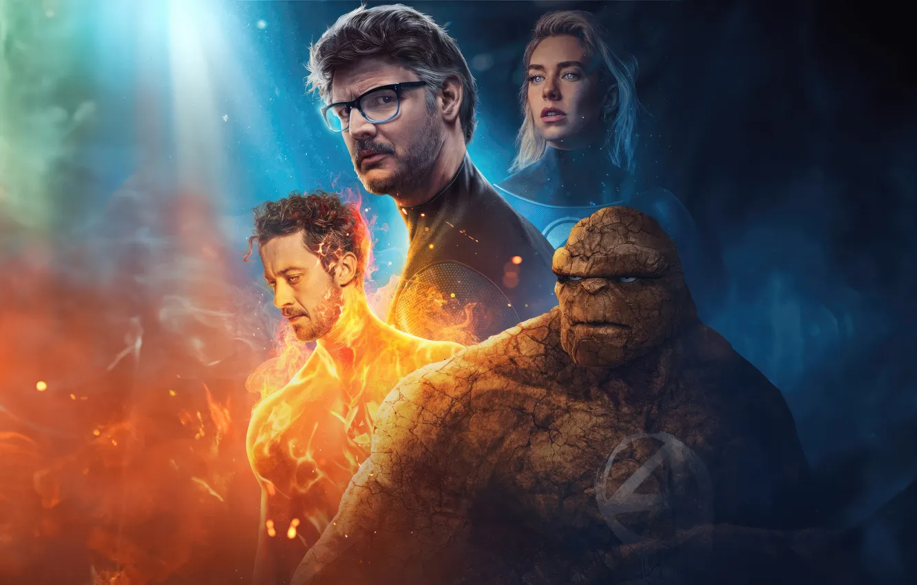 Photo wallpaper poster, comic, Fantastic four, MARVEL, Fantastic Four, Pedro Pascal, Pedro Pascal, Vanessa Kirby