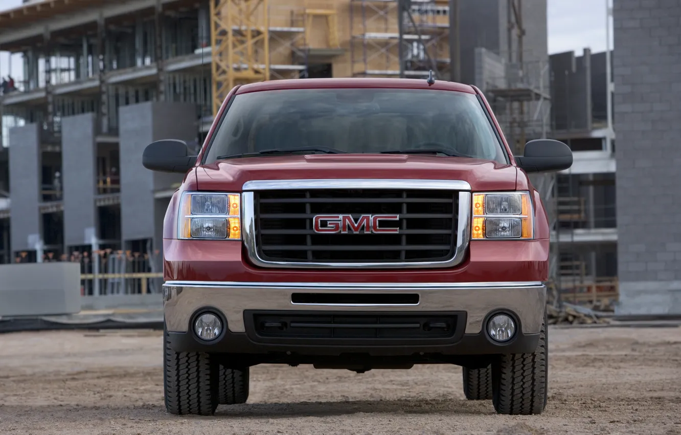 Photo wallpaper auto, Americans, 2012, truck, pickup, GMC, Sierra