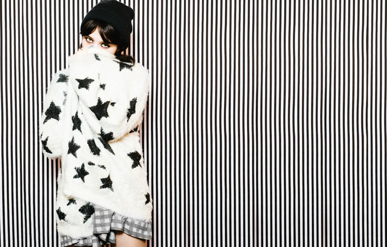 Photo wallpaper girl, strips, Sky Ferreira
