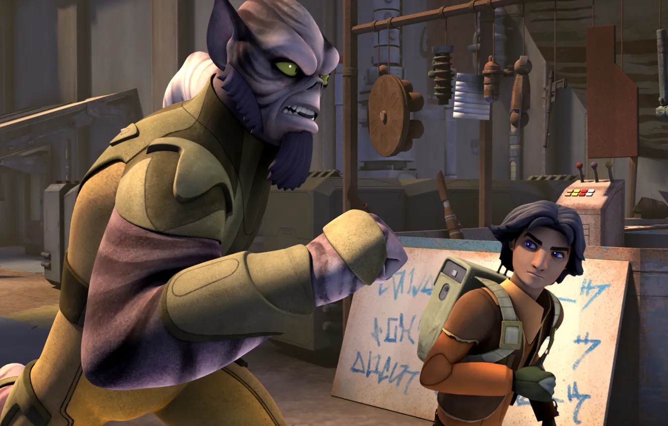 Photo wallpaper The animated series, Star wars: Rebels, Star Wars: Rebels, Ezra and Zeb