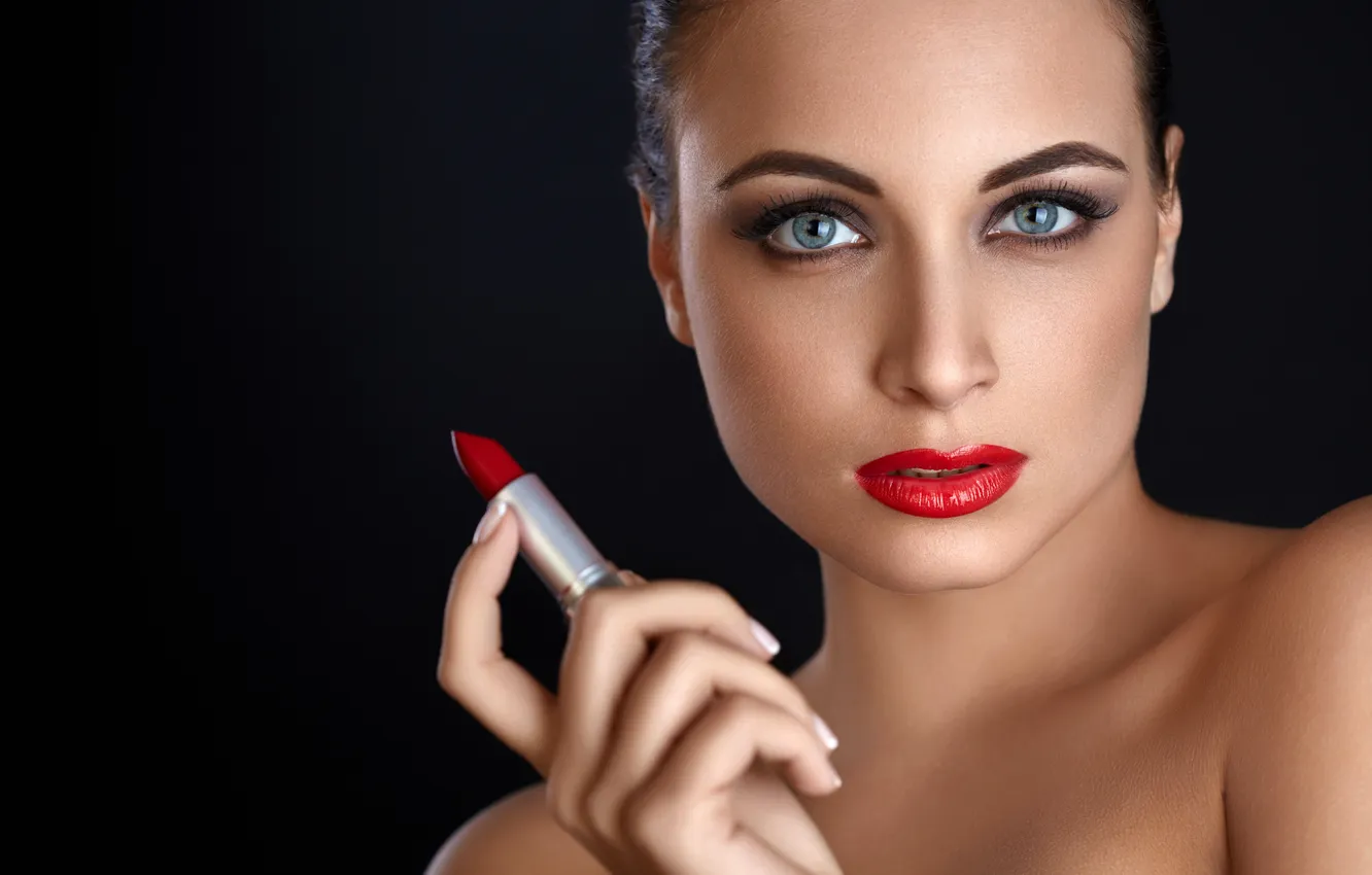 Photo wallpaper sexy, model, lipstick