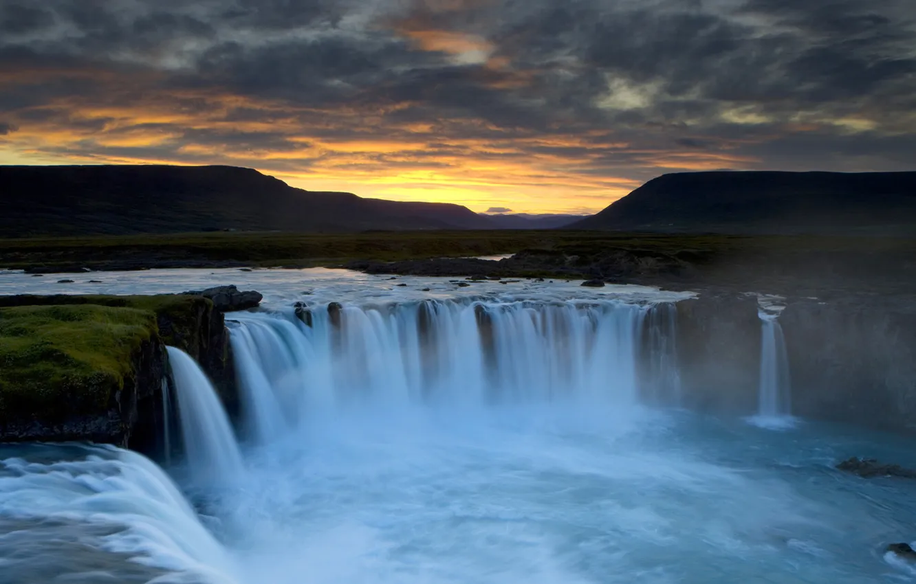 Photo wallpaper Europe, Iceland, the, powerful, Waterfall Dettifoss