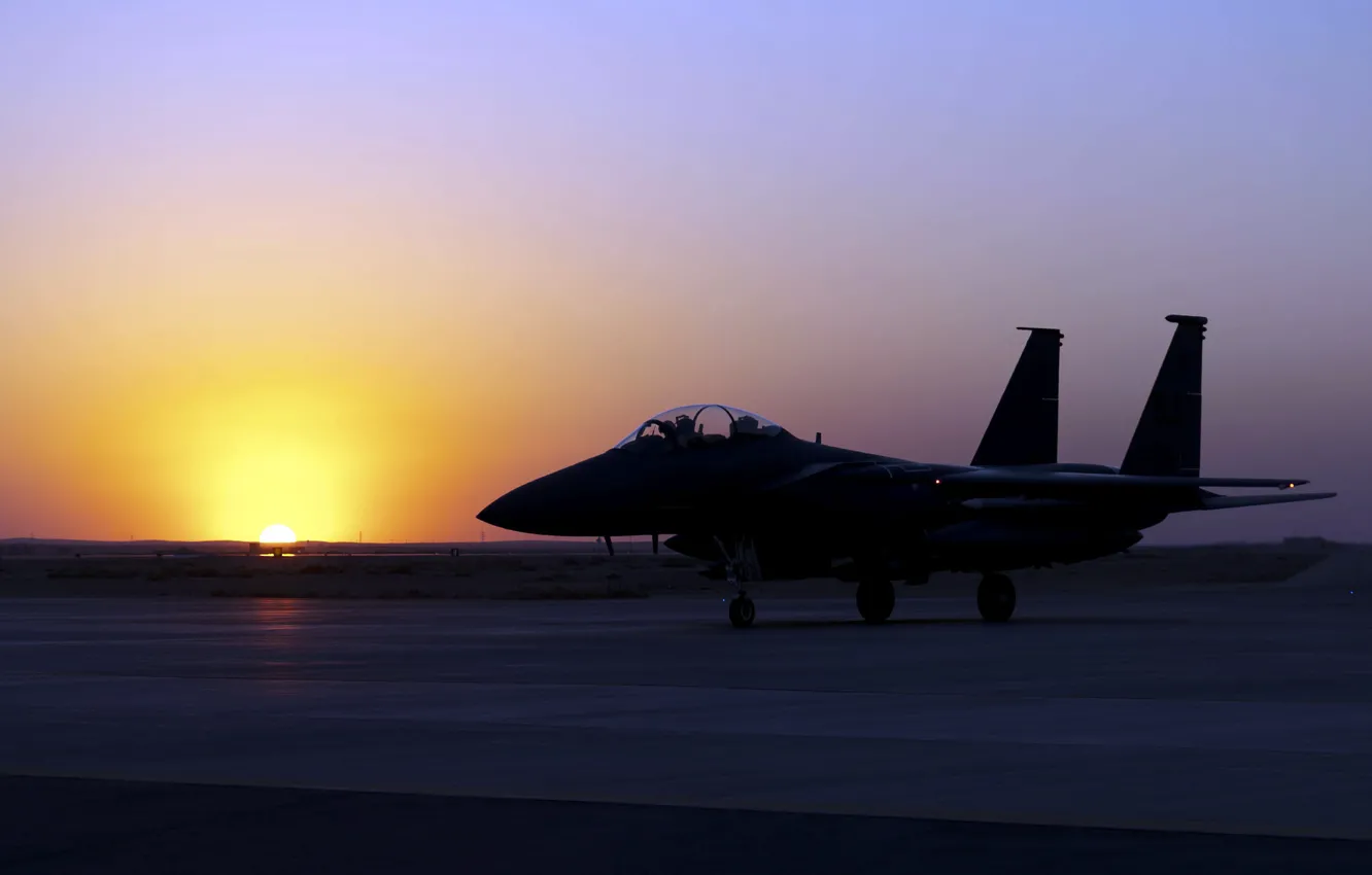 Photo wallpaper USA, American double fighter-bomber, McDonnell Douglas F-15E Strike Eagle