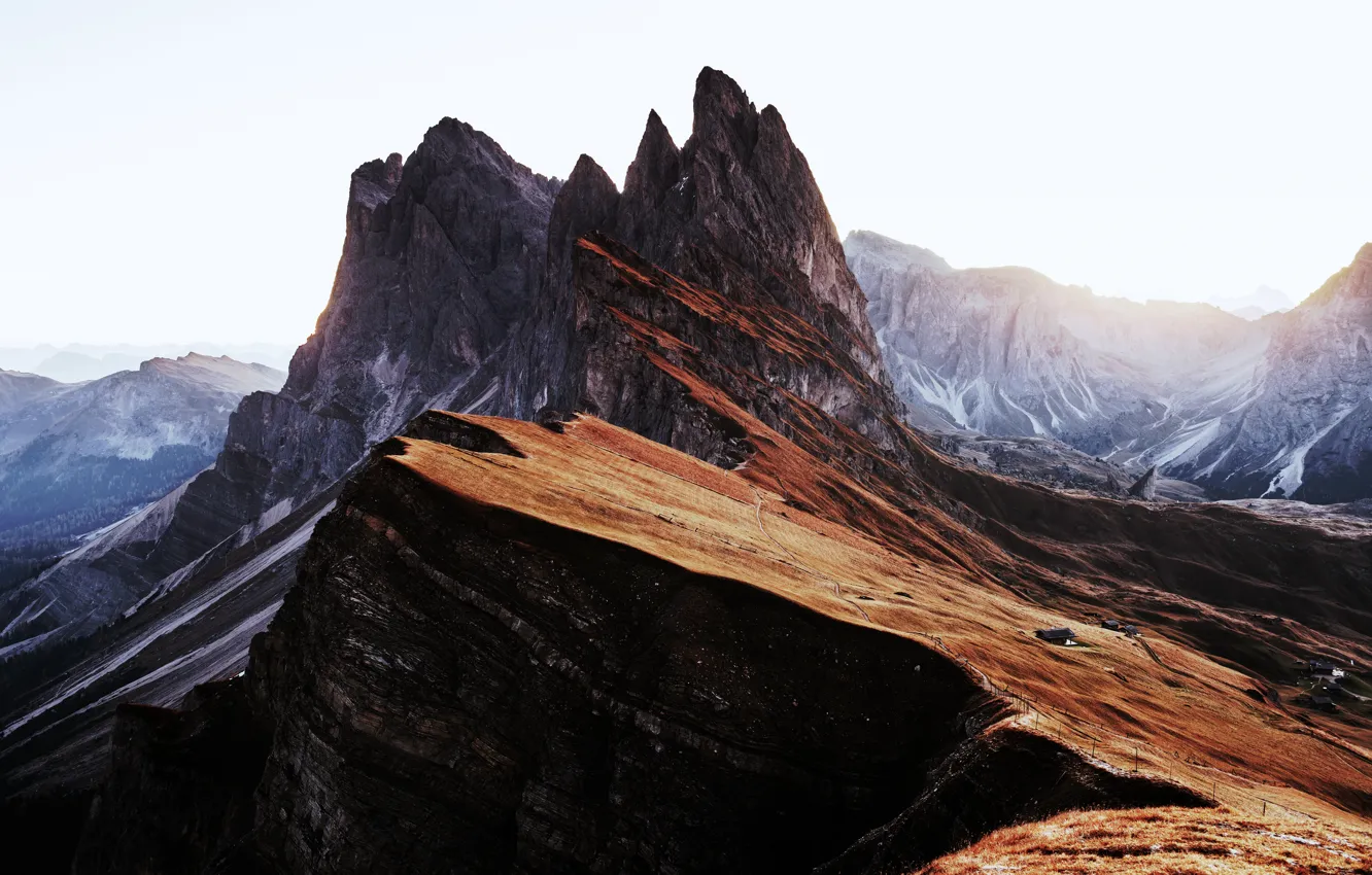 Photo wallpaper nature, mountains, plateaus