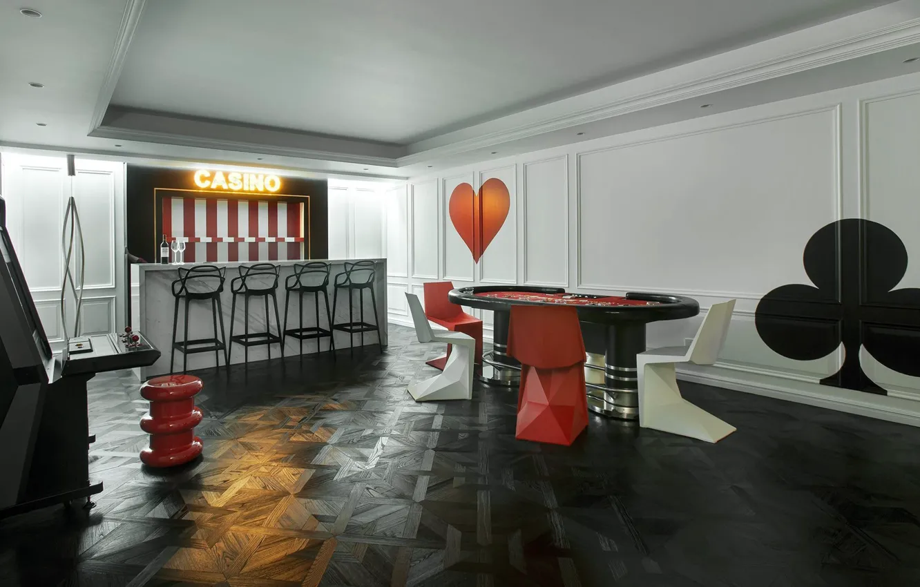 Photo wallpaper design, style, China, interior, bar, China, games room, Ningbo