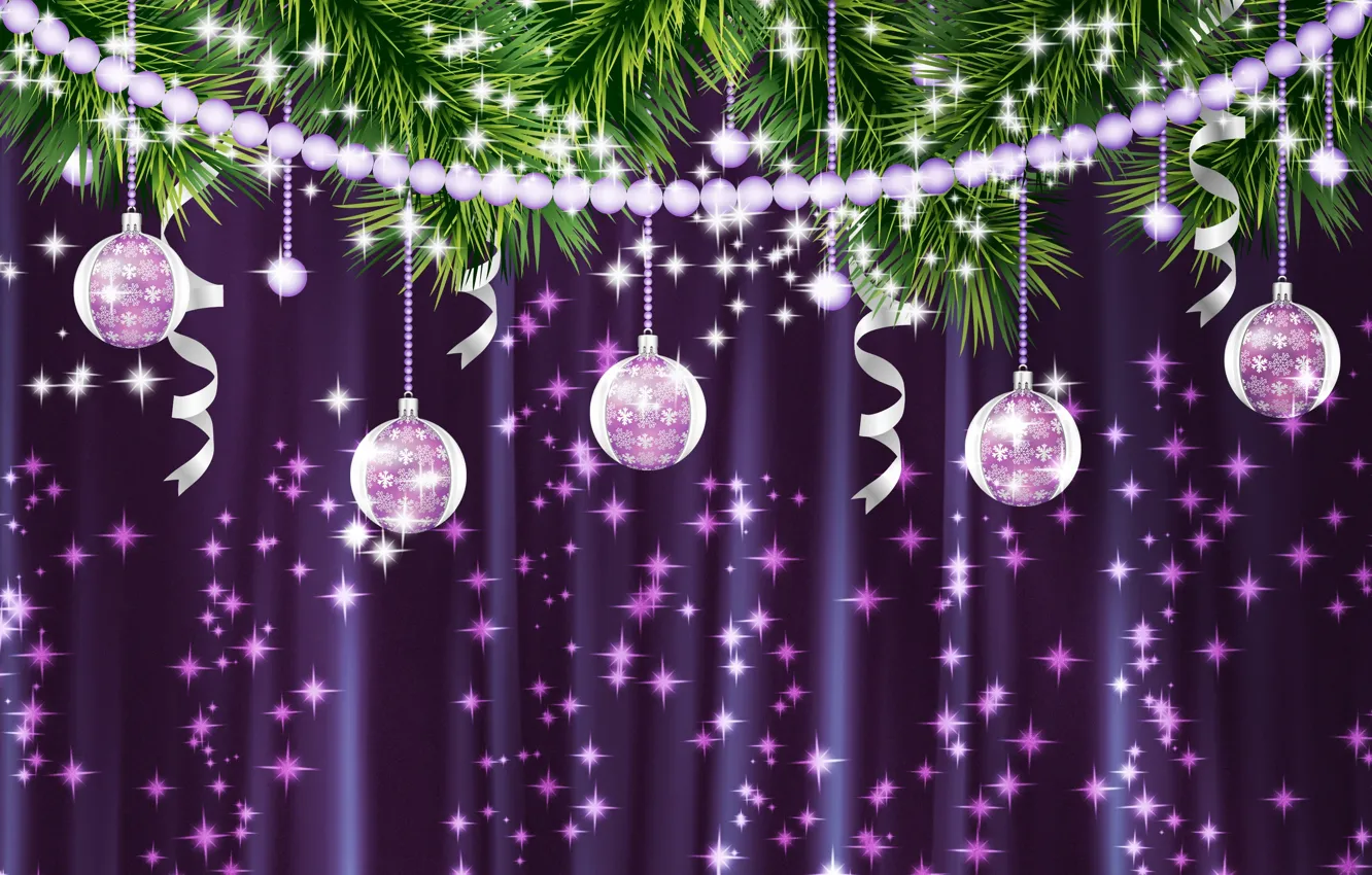 Photo wallpaper balls, decoration, holiday, new year, Christmas, Christmas, New Year