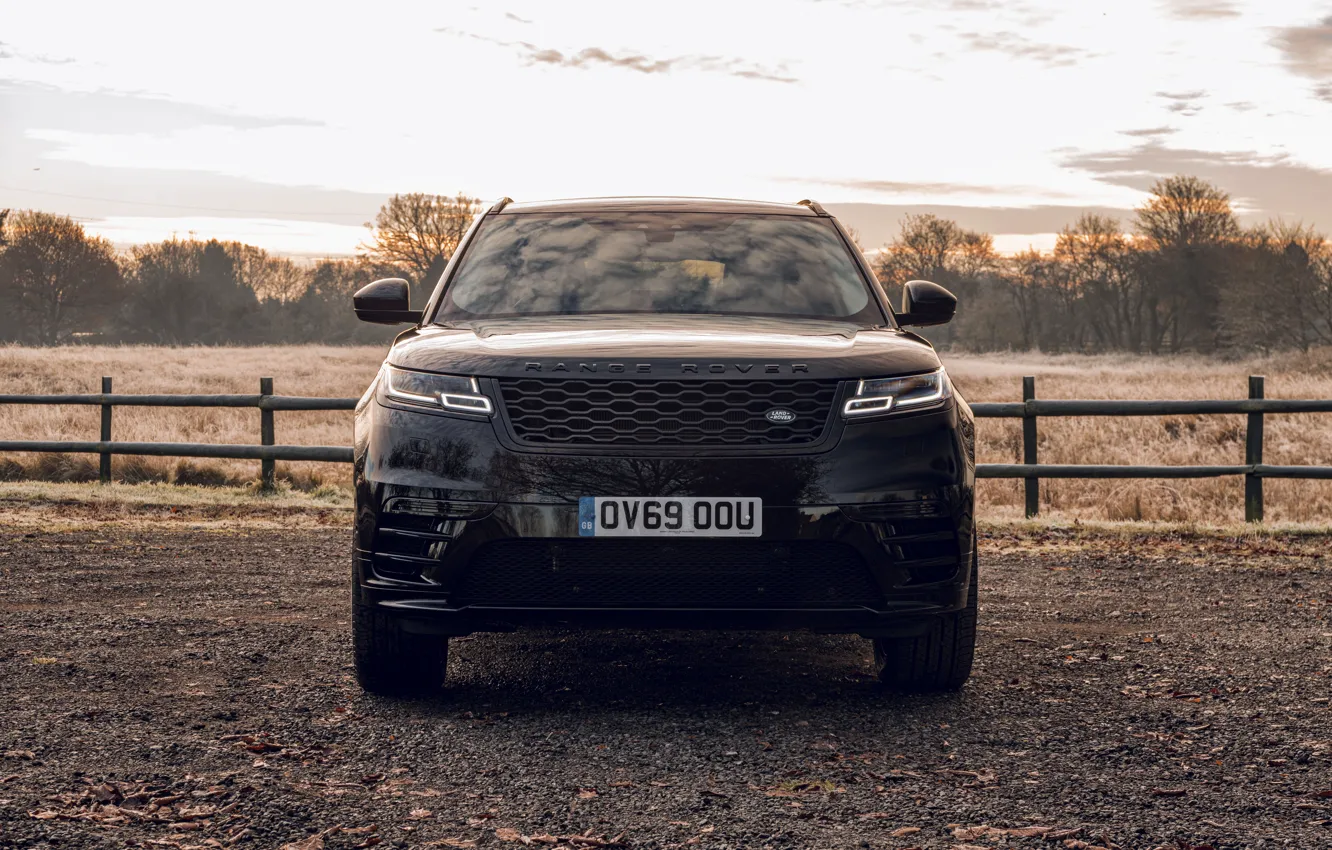 Photo wallpaper Land Rover, Range Rover, front view, SUV, 2020, Velar, Velar R-Dynamic Black Limited Edition