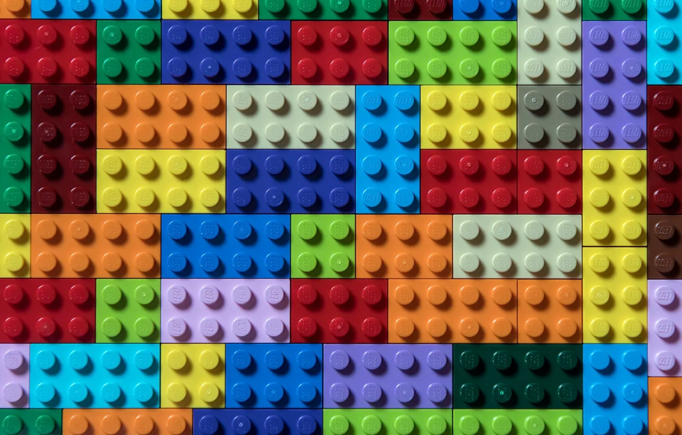 Photo wallpaper cubes, color, form, lego