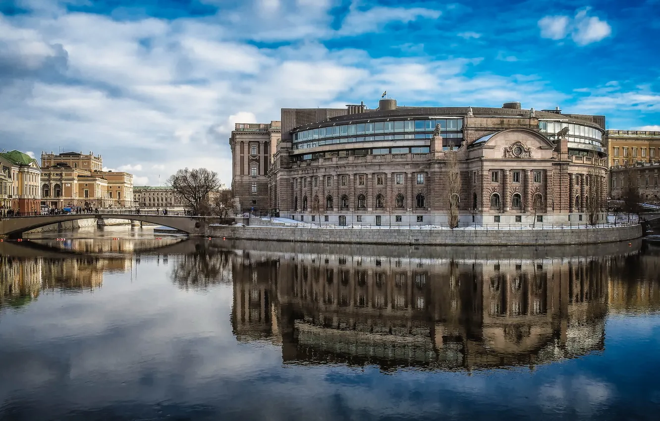 Photo wallpaper Sweden, Stockholm, Swedish Parliament House
