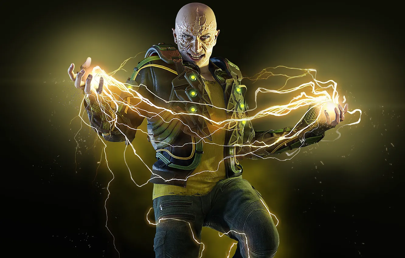 Photo wallpaper lightning, the game, electricity, villain, electro, game, electro, Marvel