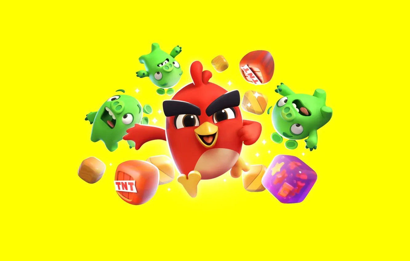 Photo wallpaper bird, Wallpaper, the game, wallpaper, picture, birds, animation, Angry Birds