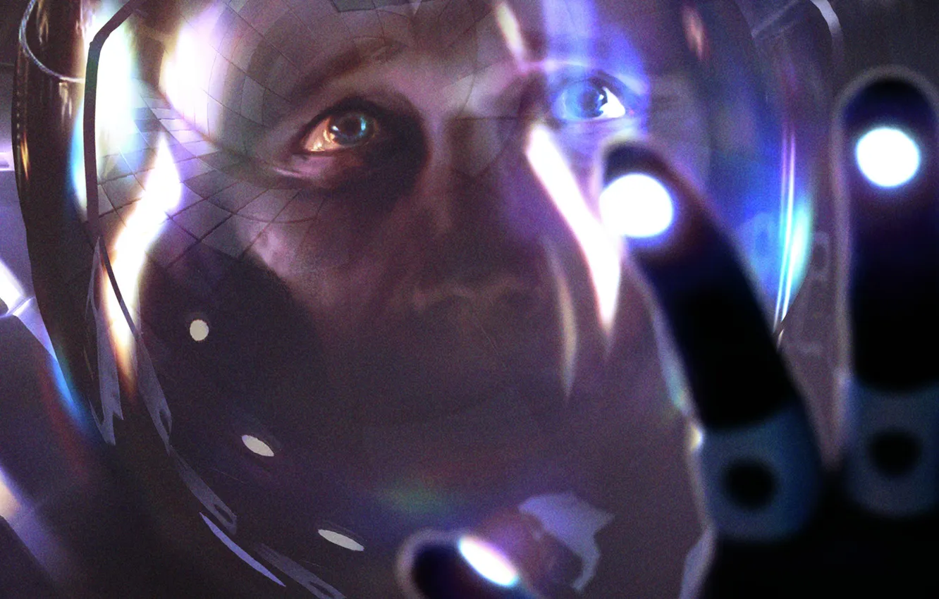 Photo wallpaper face, helmet, puzzle, Toxic Games, Quick Understanding of Block Extrusion, Q.U.B.E.