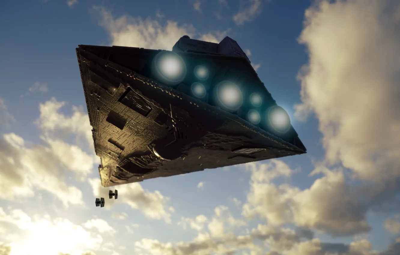 Photo wallpaper the sky, toy, Star Wars, Destroyer