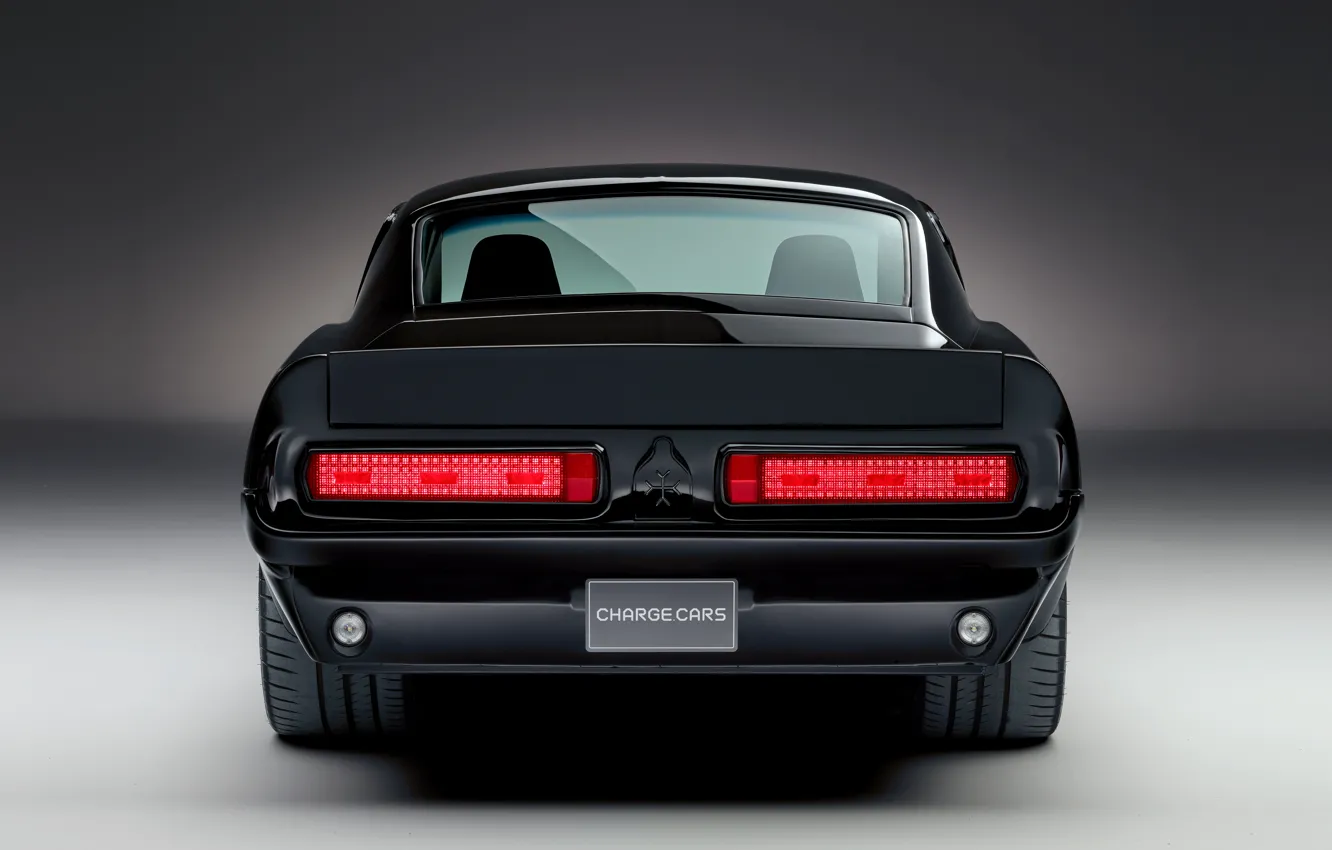 Photo wallpaper Mustang, Ford, rear view, 1967, electric, 2019, Charge Cars