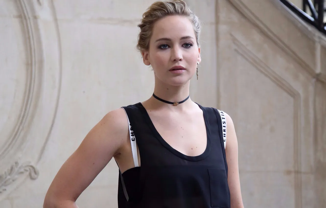 Photo wallpaper portrait, actress, blonde, Jennifer Lawrence, Jennifer Lawrence