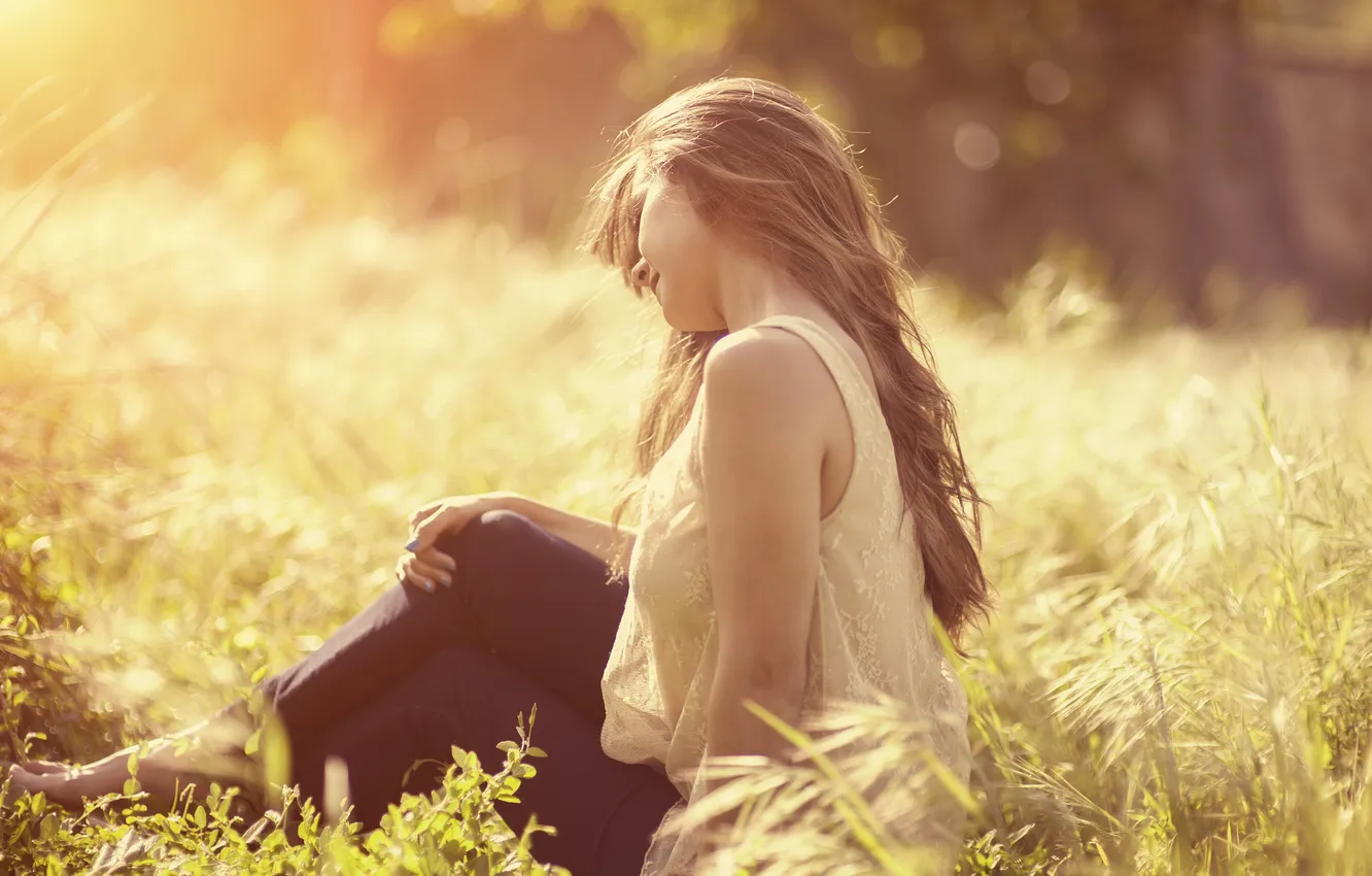 Photo wallpaper model, bokeh, Susan Noguera