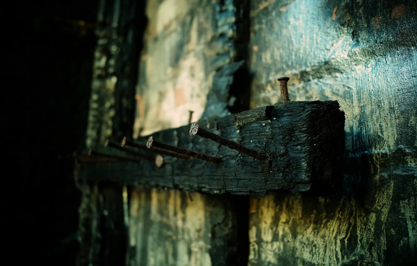 Photo wallpaper background, wall, nails