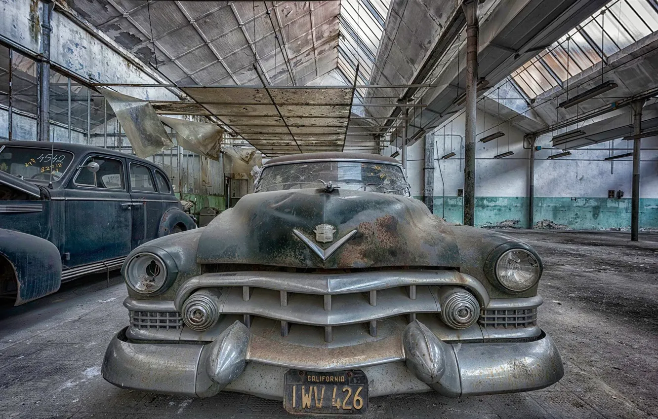 Photo wallpaper machine, scrap, Cadillac Ranch