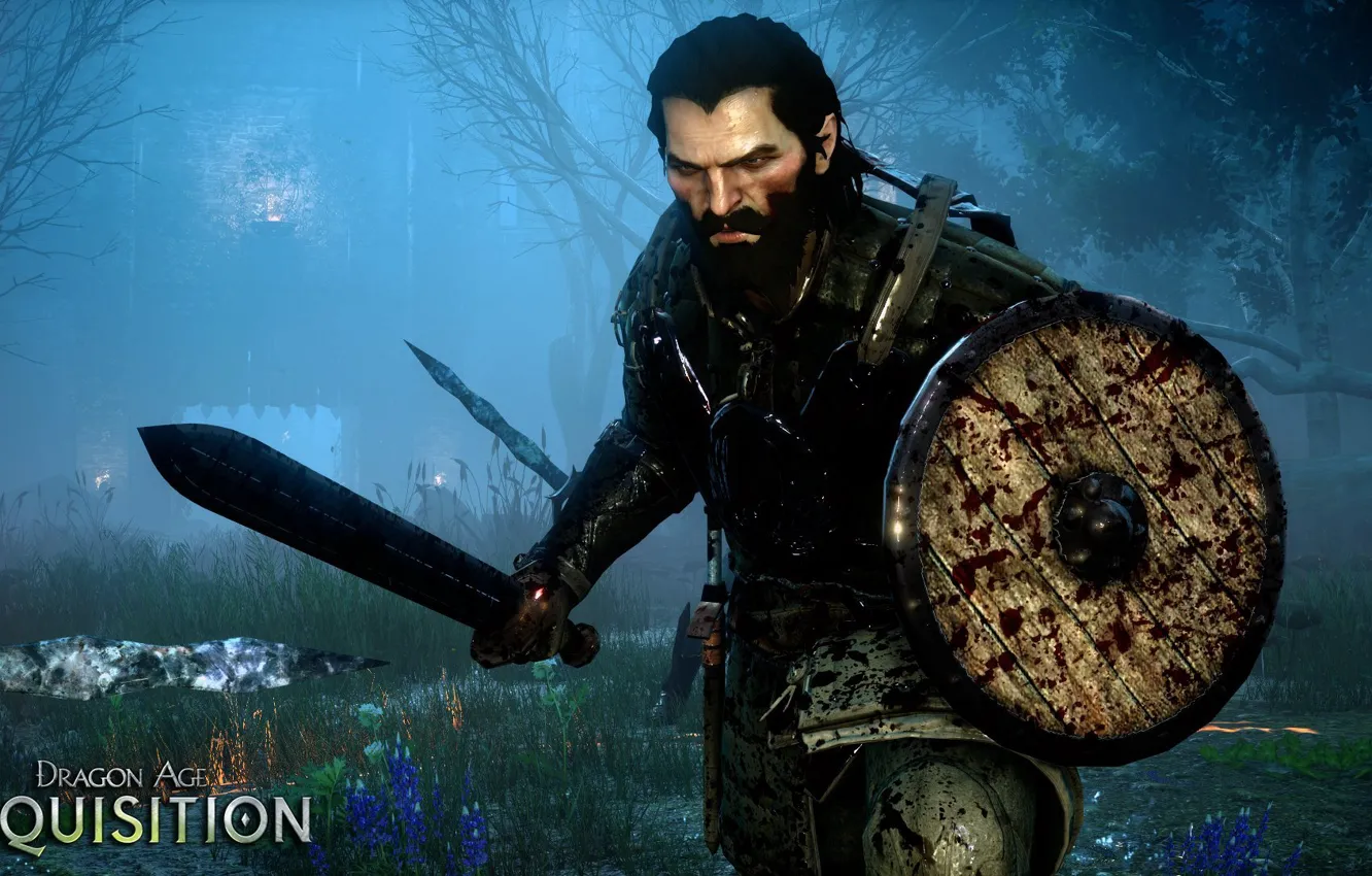 Photo wallpaper sword, shield, rpg, Dragon Age, bioware, Grey Warden, Inquisition, blackwall