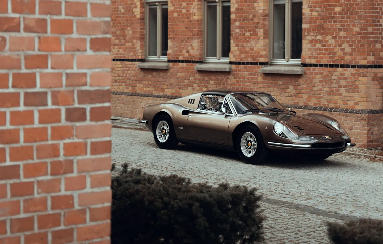 Photo wallpaper Ferrari, 1973, Dino, Ferrari Dino 246 GTS, iconic