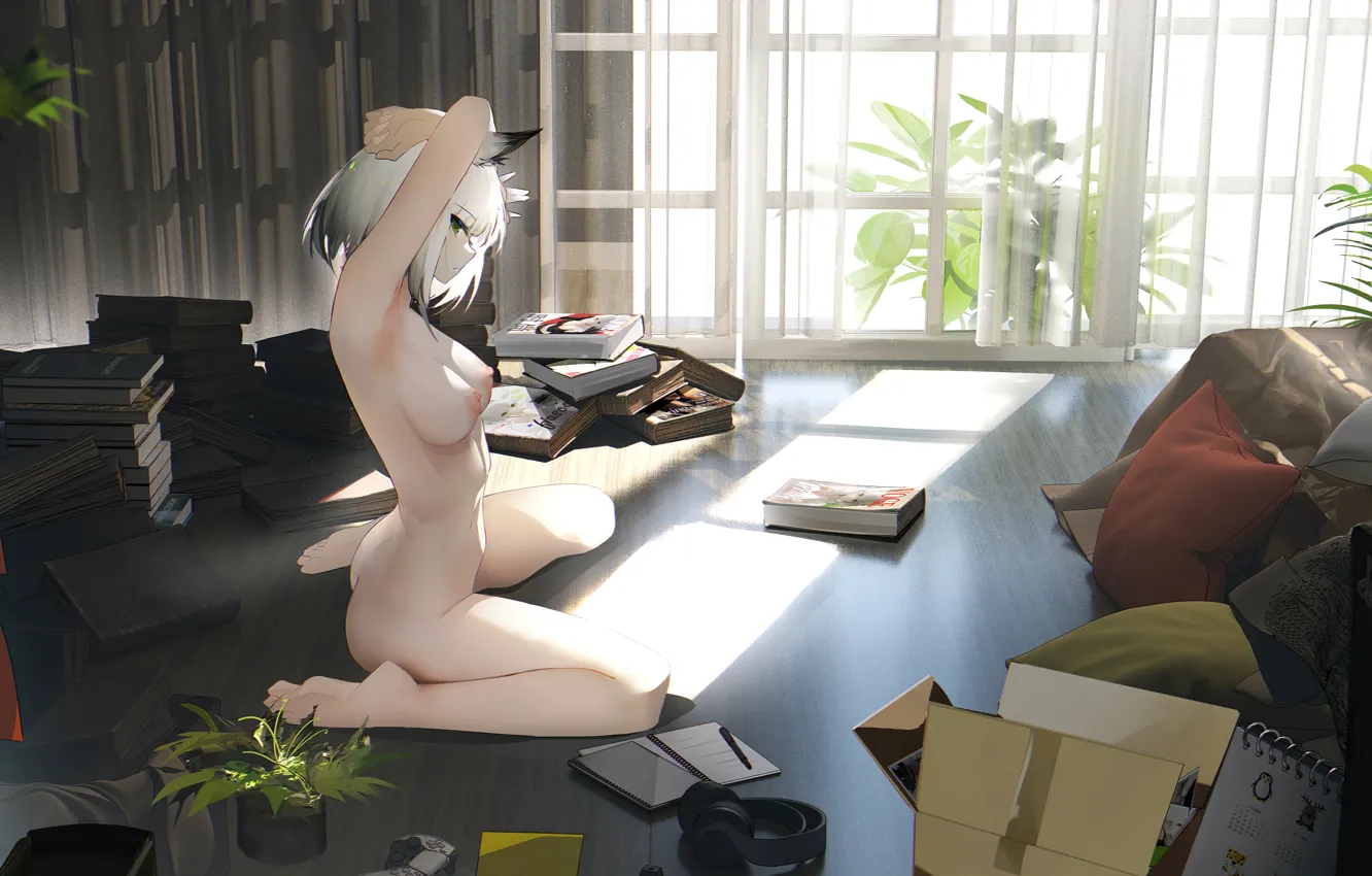 Photo wallpaper girl, anime, art, erotic, Arknights, Calcite, omone hokoma, AGM