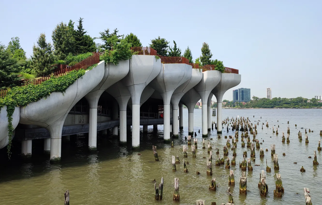 Photo wallpaper New York, Hudson, New - York, Little Island