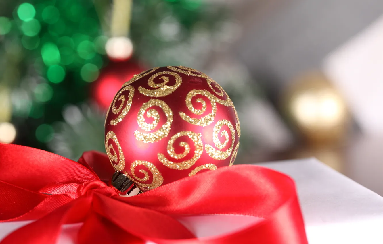 Photo wallpaper balls, decoration, holiday, new year, Christmas, Christmas, New Year