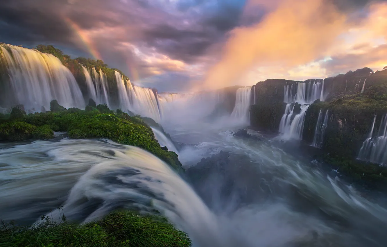 Photo wallpaper river, rocks, waterfall, stream