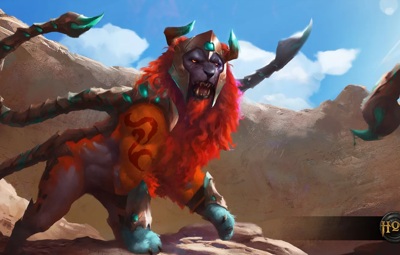 Photo wallpaper Leo, tail, sting, Heroes of Newerth, moba, Manticore, Manticore Bramble, himare