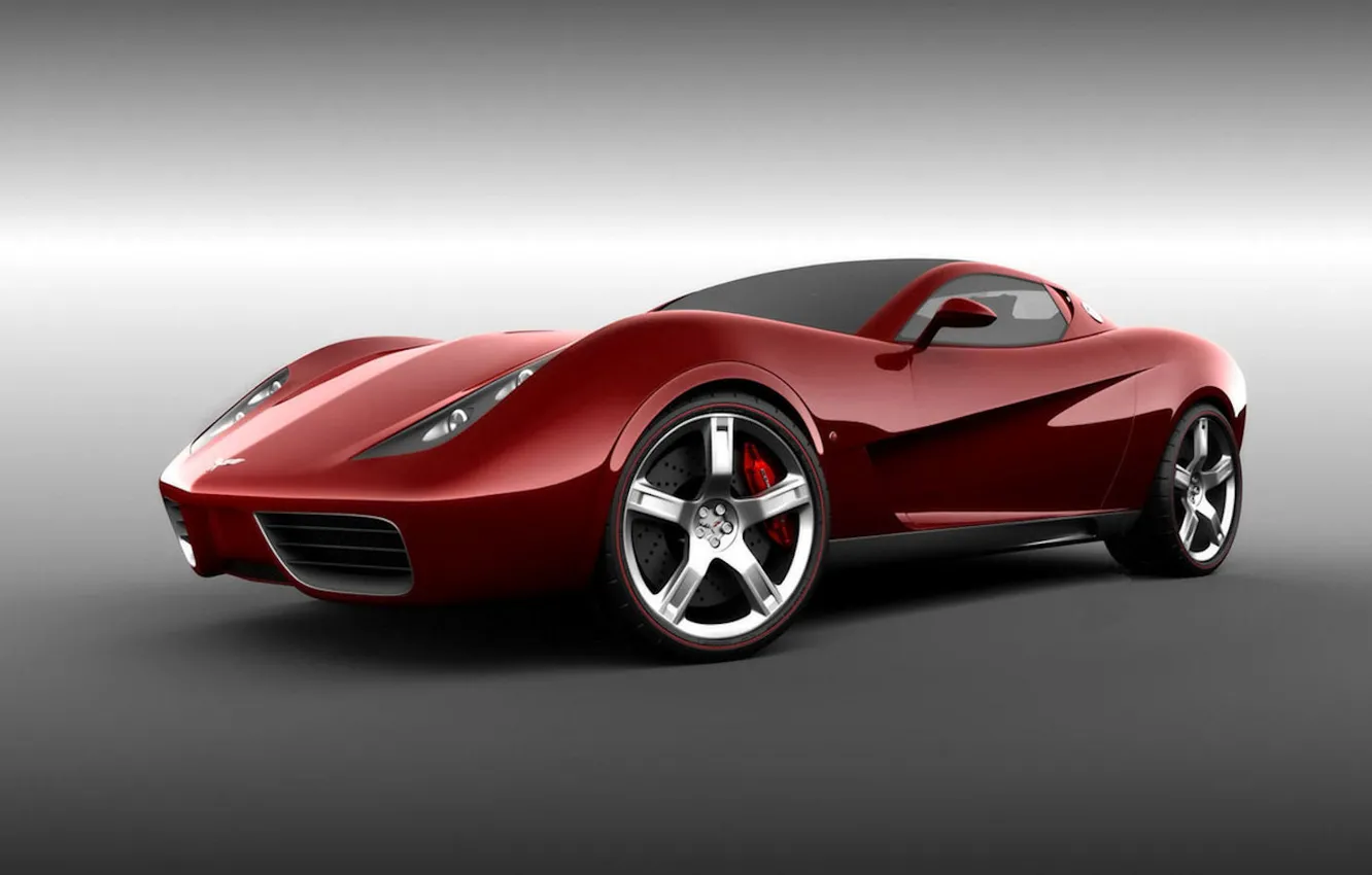 Photo wallpaper red, Corvette, Chevrolet, design, Z03, UgurSahin, car