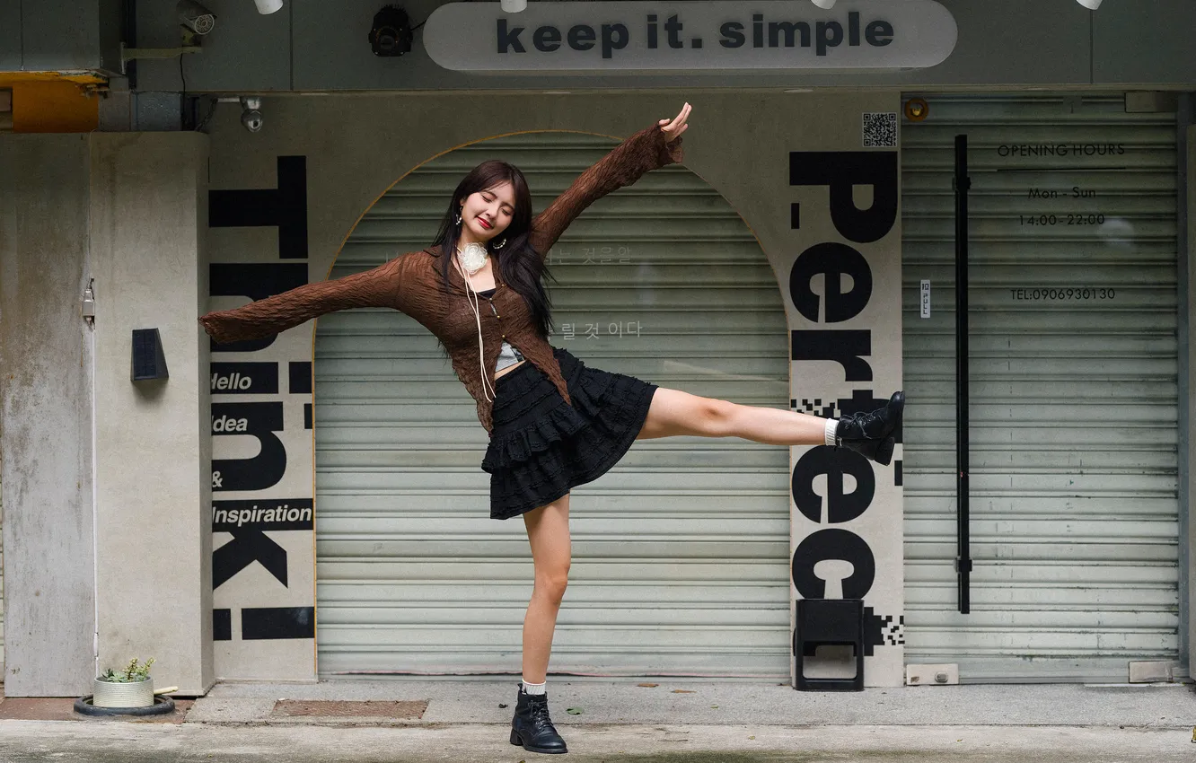 Photo wallpaper girl, legs, Asian