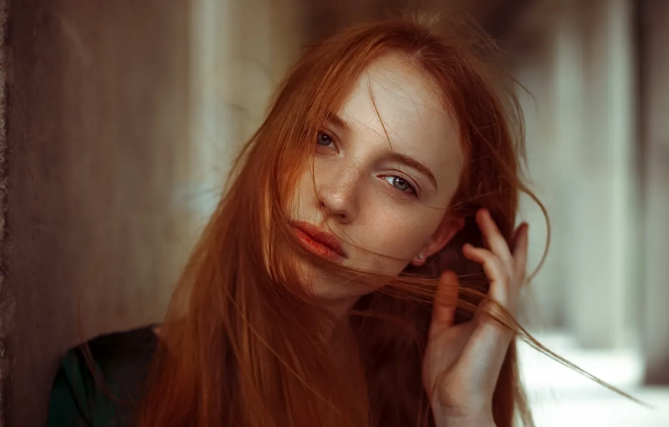 Photo wallpaper look, girl, portrait