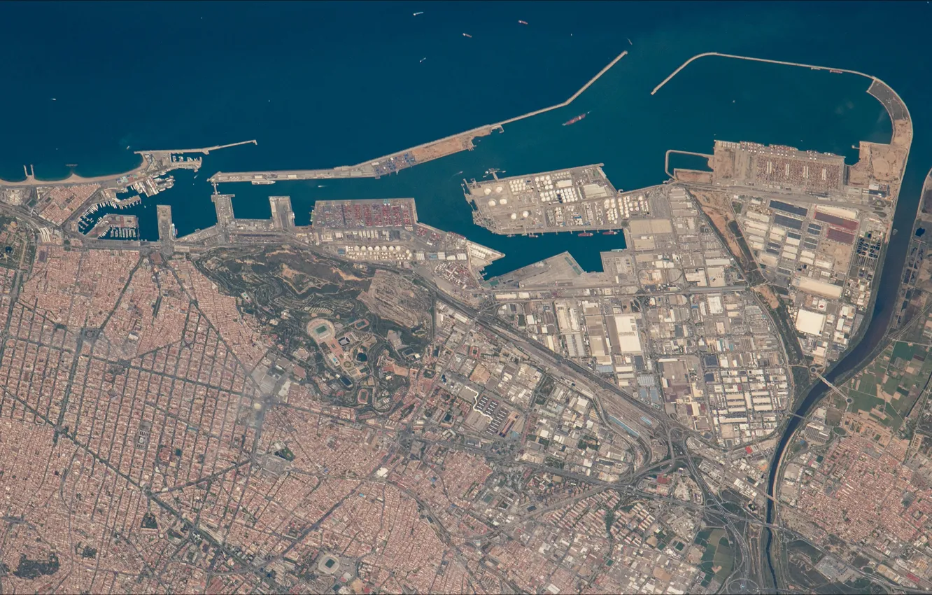Photo wallpaper city, view, Spain, view, Barcelona, Spain, barselona