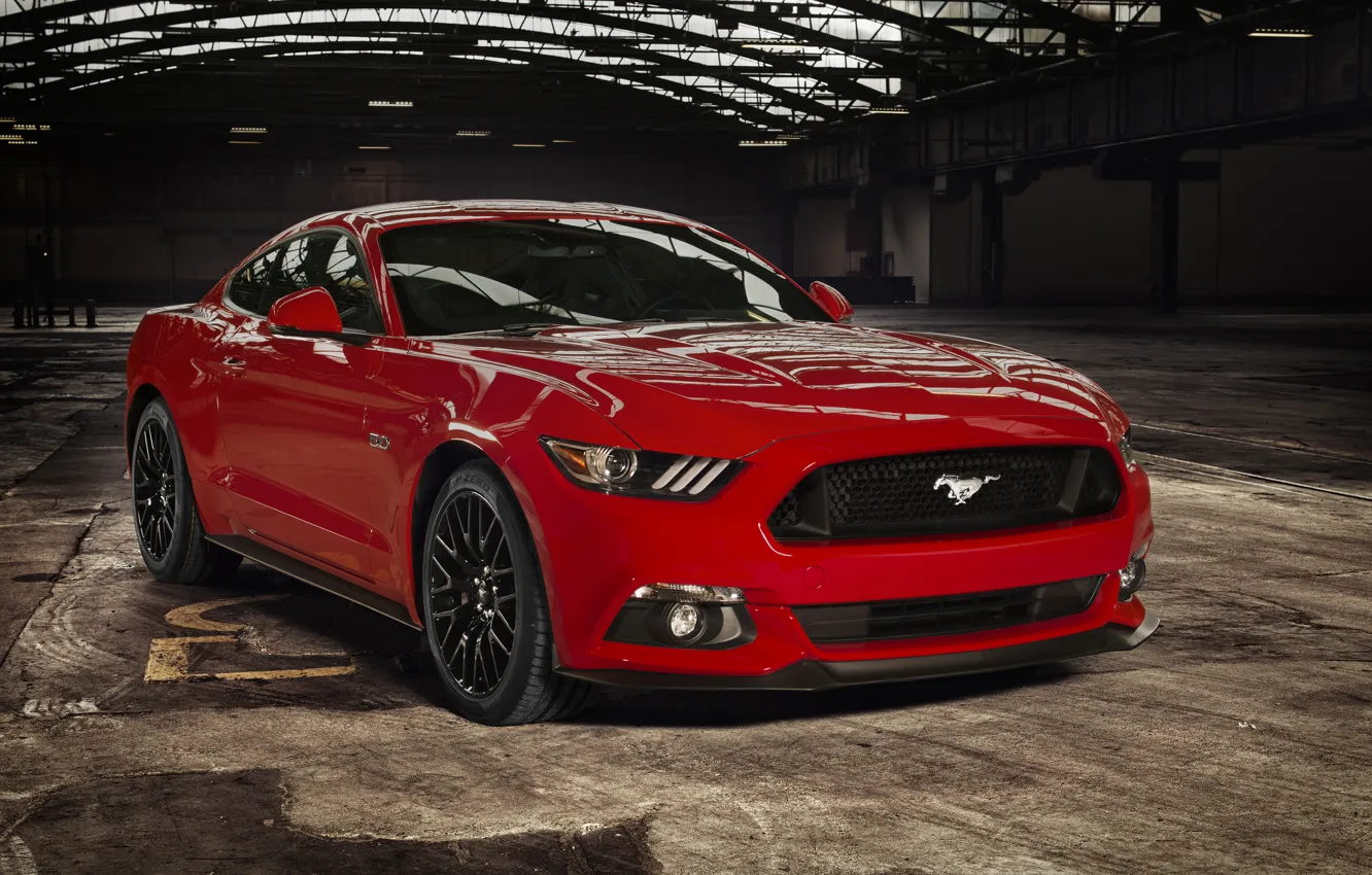 Photo wallpaper coupe, Mustang, Ford, Mustang, Ford, Coupe, 2015, EU-spec