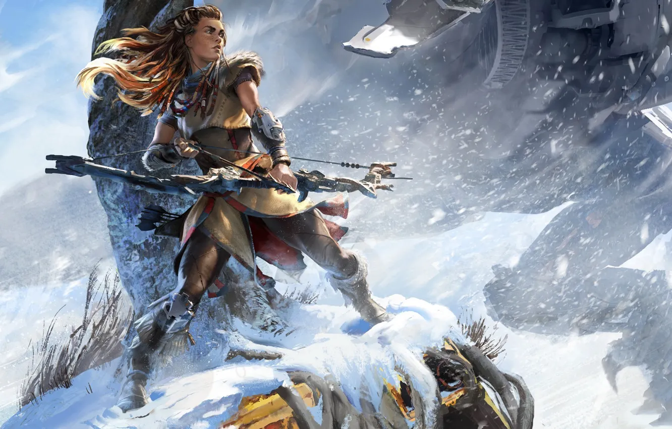 Photo wallpaper girl, fantasy, warrior, bow, art, arrows