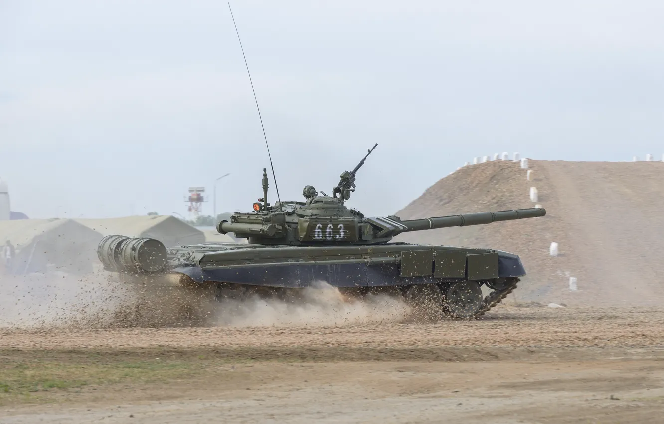 Photo wallpaper tank, combat, armor, T-72