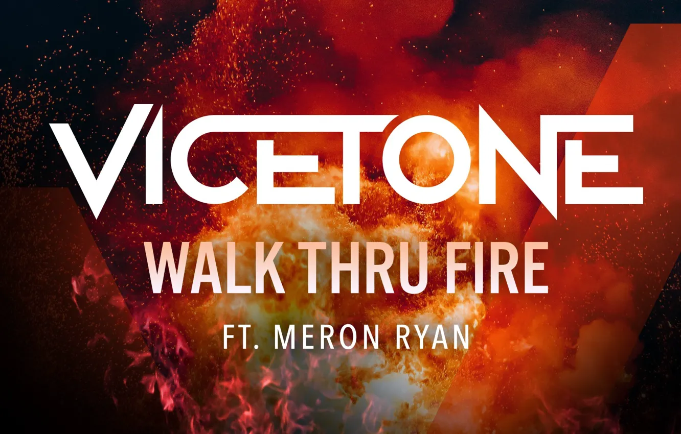 Photo wallpaper Music, Cover, Monstercat, Vicetone, Walk Thru Fire