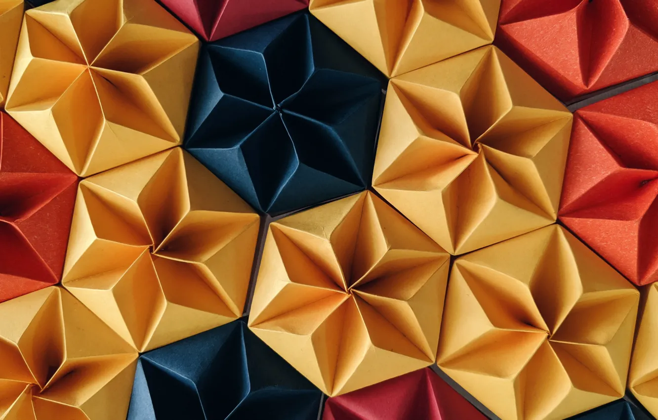 Photo wallpaper texture, origami, triangle, Abstract