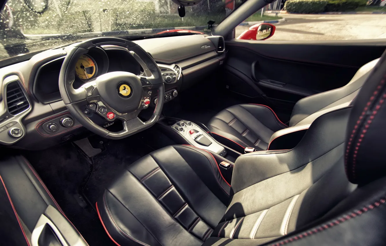 Photo wallpaper machine, salon, F458 Italia