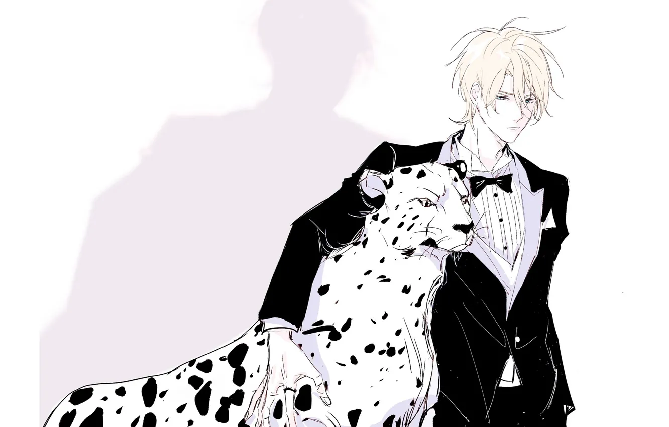 Photo wallpaper Cheetah, guy, Banana Fish
