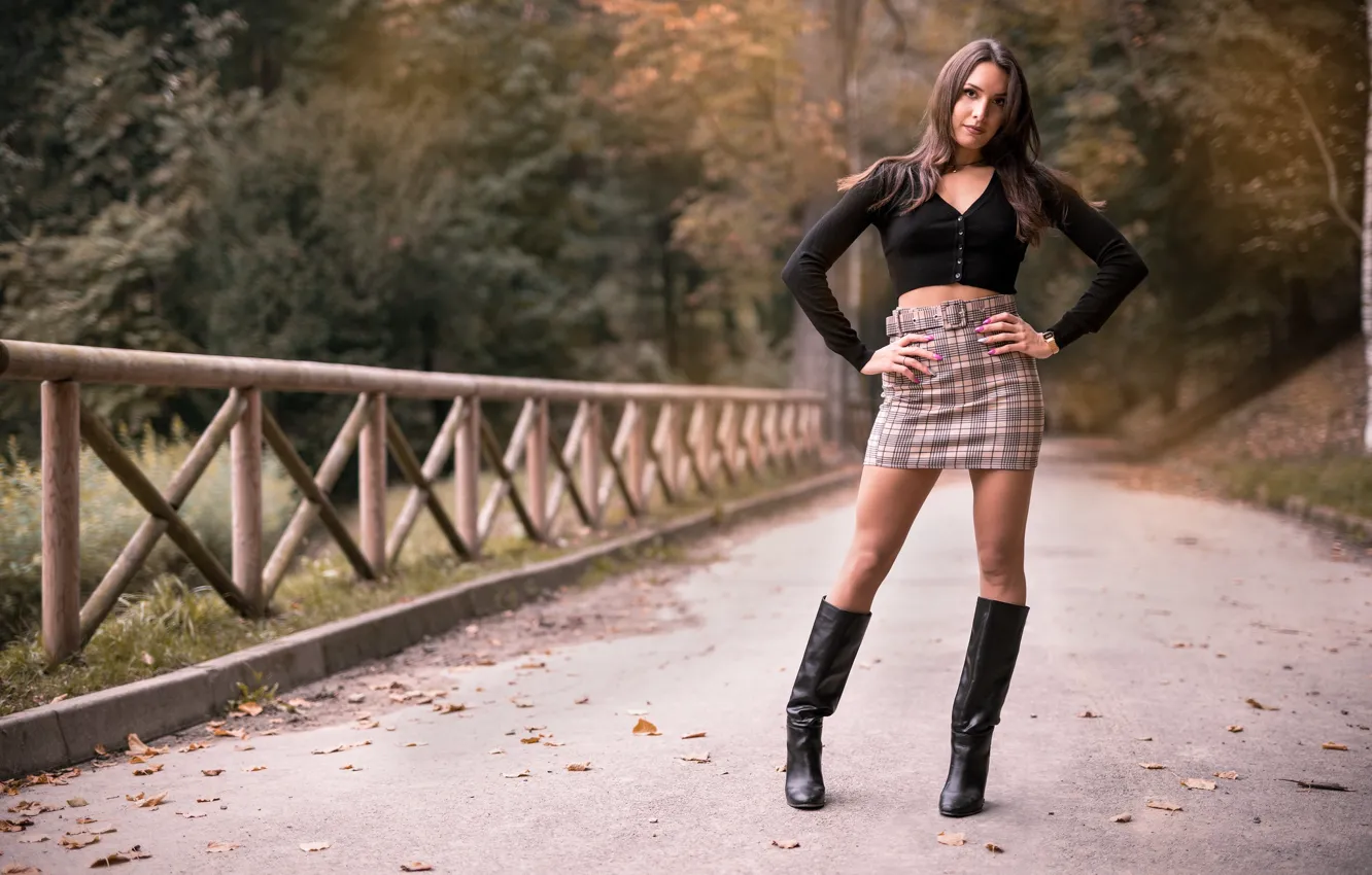 Photo wallpaper look, girl, pose, Nadia