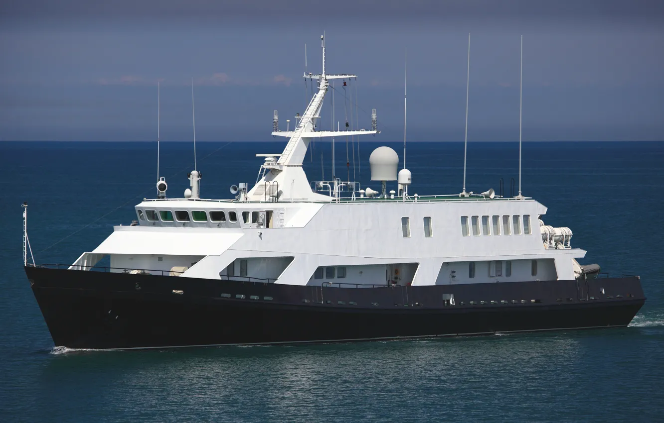 Photo wallpaper sea, black, boat, Navy, link, CWS-2155